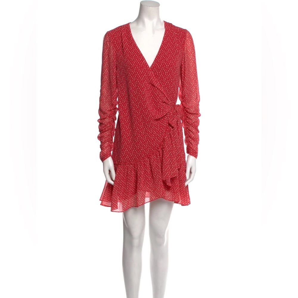 Allsaints printed mini wrap dress size large